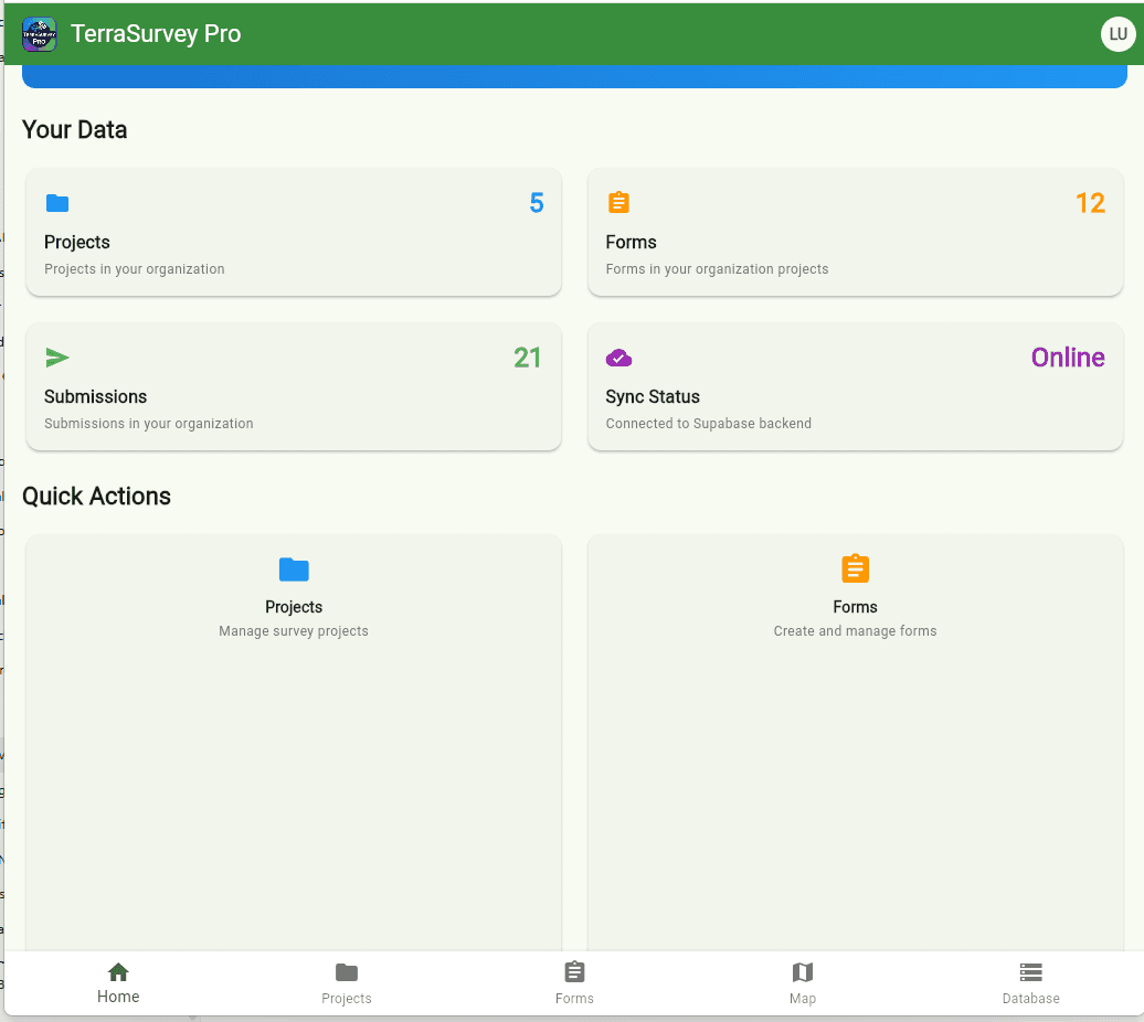 TerraSurvey Pro Web Dashboard